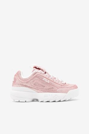 FILA Disruptor 2 Glimmer Sneakers Pink / Pink / White,Womens Shoes | CA.EDKRZO560